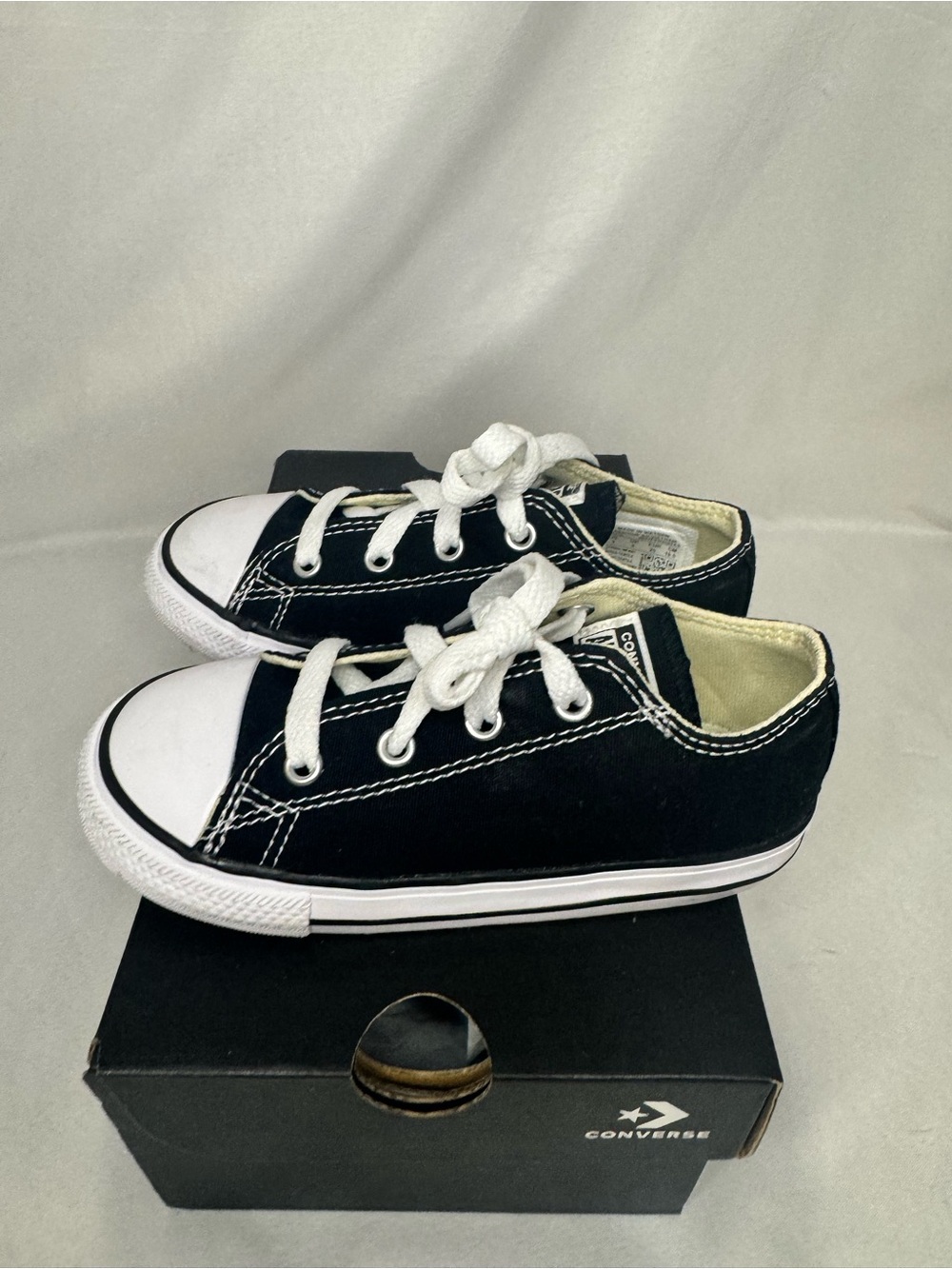 Black Converse Chuck Taylor All Star Low Top toddler sneakers Size 9